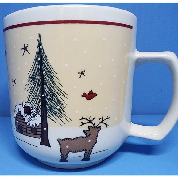 GINGER CREEK Meiwa Art Creamer Deer Bear Cabin & Trees 1997 Nice See Pictures - Picture 9 of 11